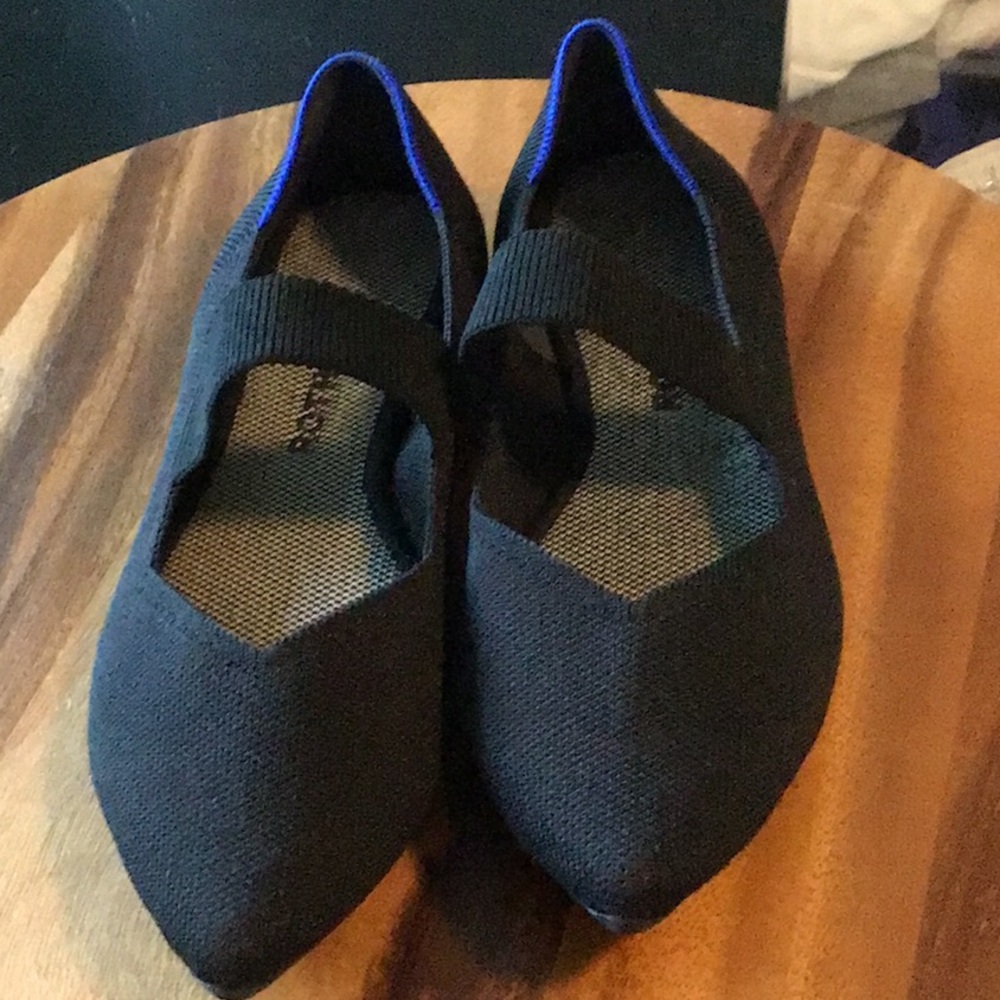 Rothy's Black and Blue Flats